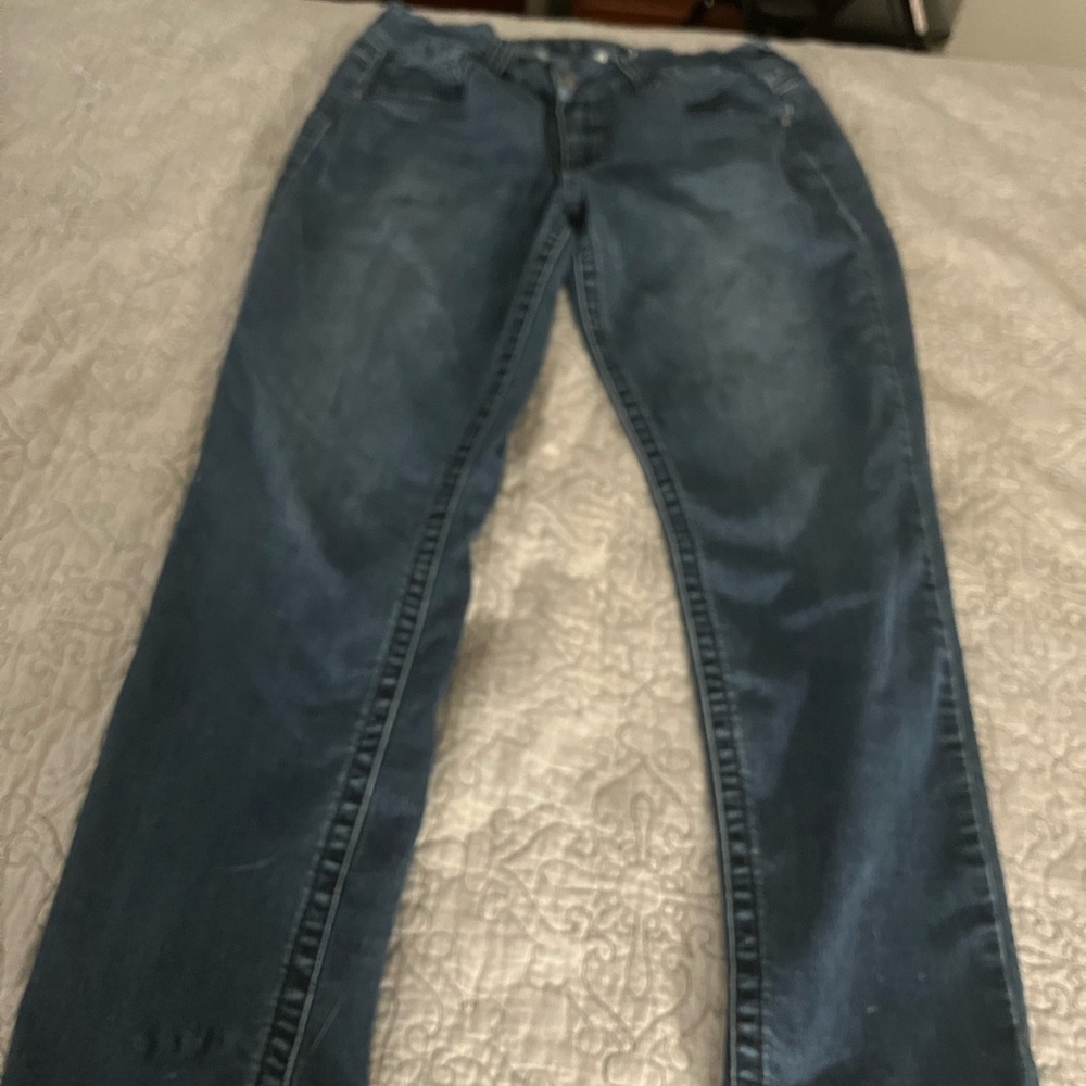 Seven7 Women's Straight Leg Jeans in Deep Blue